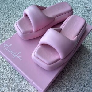 Hanifa Zoe Padded Slides - Pink - 36